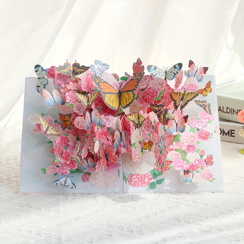 

3d Pop-up Butterfly Birthday Card With Envelope - Personalized Handwritten Message, Foldable Design For All Recipients Pop Up Birthday Card Birthday Pop Up Card