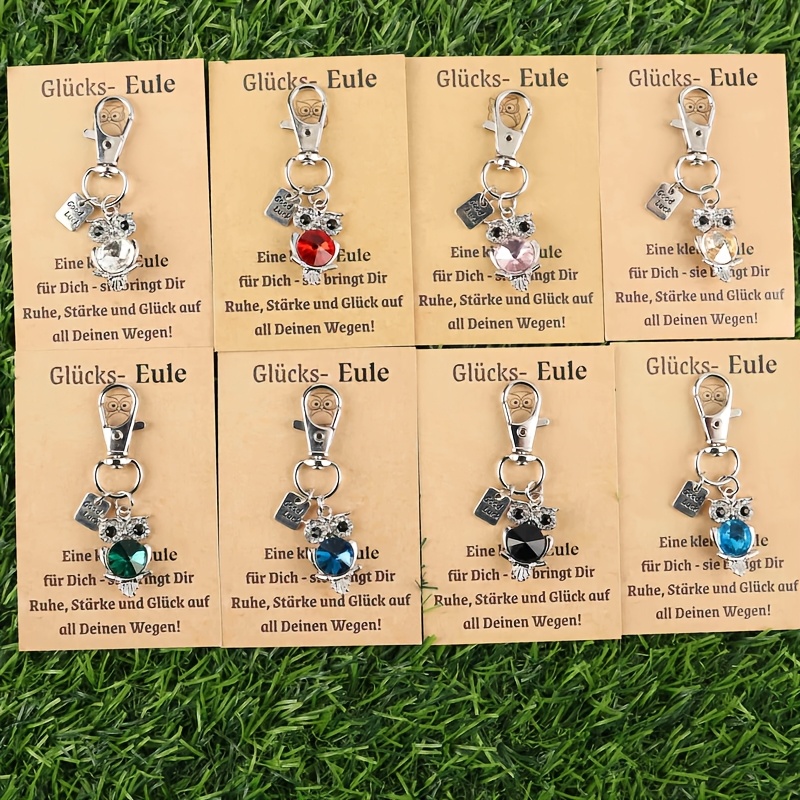 TEMU Juego de 8 llaveros de la serie Divertido con tarjeta de de , regalo de , para mochila, decoración de mochila, regalo de diseño de moda para