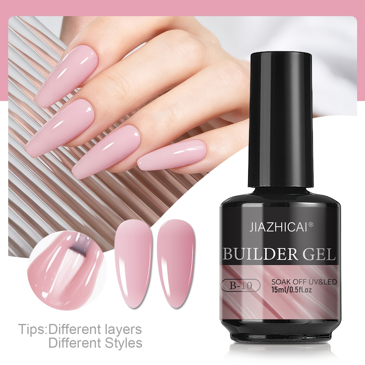 Image of 15ml - Extension Gel | Base Thickening And Strengthening Gel | Led-cured, Long-lasting Gel Polish (no Removal Required) | Salon-grade And Home-use Gel For Beginners