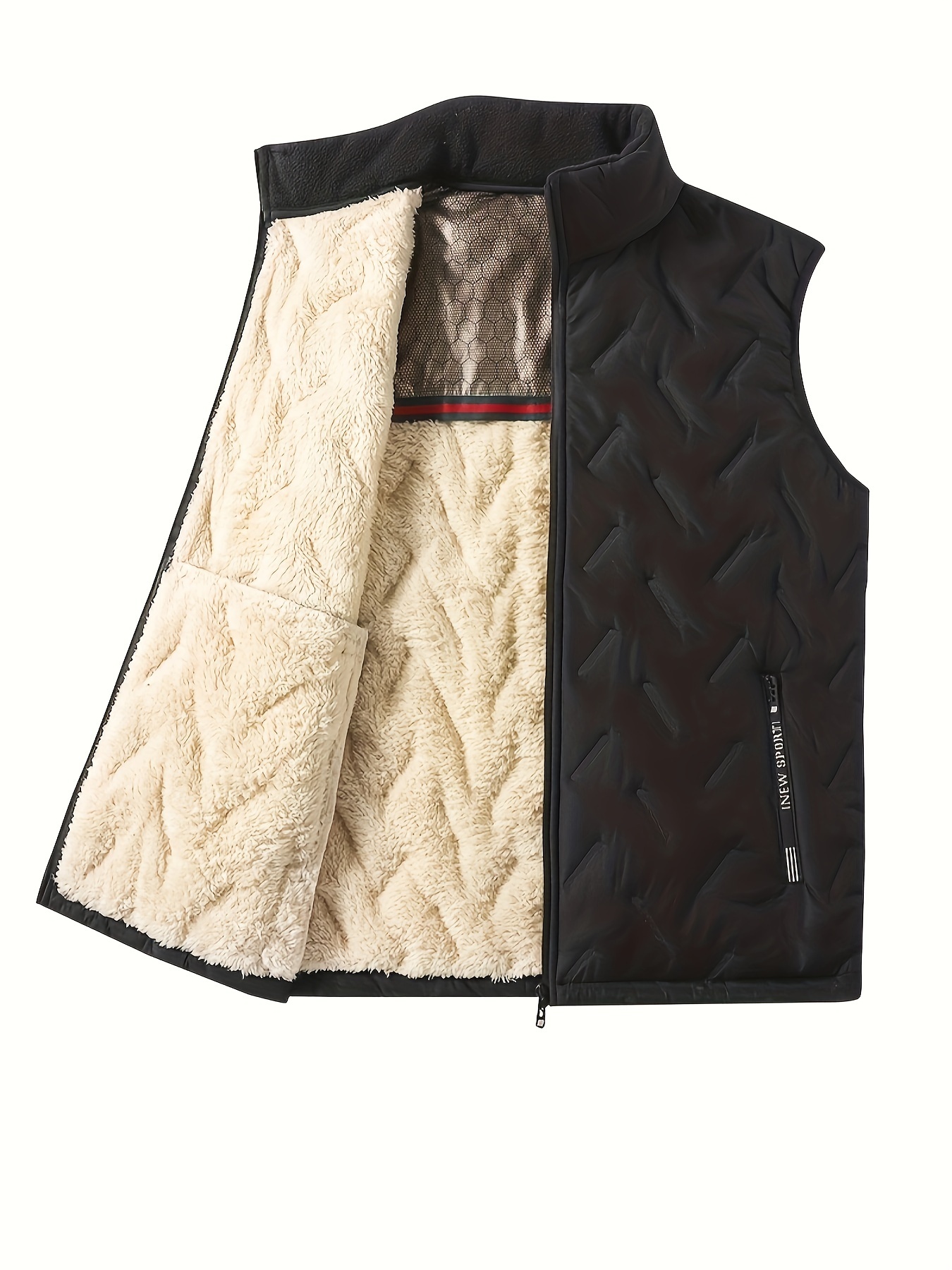 Erkekler için Ultra-Sıcak Grafen Kış Yeleği - Günlük, Kolsuz, Dik Yaka & Metal Zincir Detaylı, Dış Aktiviteler için Mükemmel