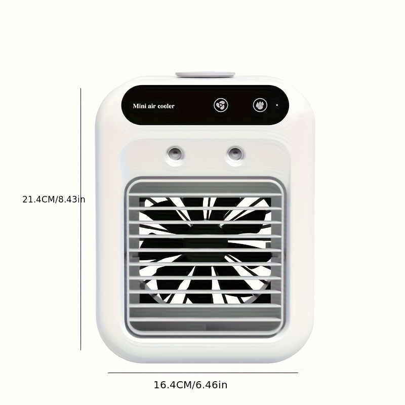 USB Rechargeable Mini Air Cooler Fan Mini Humidifier Cooling Fan, 30-Second Rapid Cooling, Two-Speed High-Speed Silent Fan Portable Desktop Cooling Device, Large-Capacity Battery And Water Tank Suitable for Home Office Or Dormitory Use