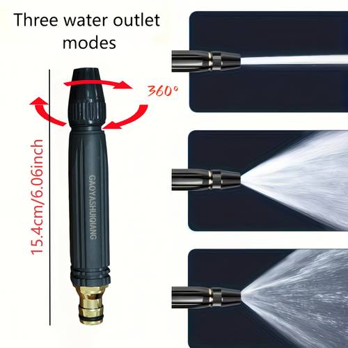 high pressure car wash gun portable durable plastic water gun with adjustable nozzle ideal for cars and motorcycles multi functional sprayer featuring ergonomic handle and metal connector