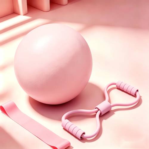 pilates ball band elastic band body shaping fitness 3pcs set