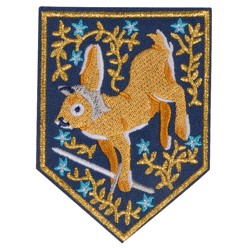 E-shop Mittelalterliches Bestiarium Kaninchen bestickter Aufnäher, moralisch inspirierendes humorvolles Abzeichen für Kleidung, Jacke, Trucker-Mütze,