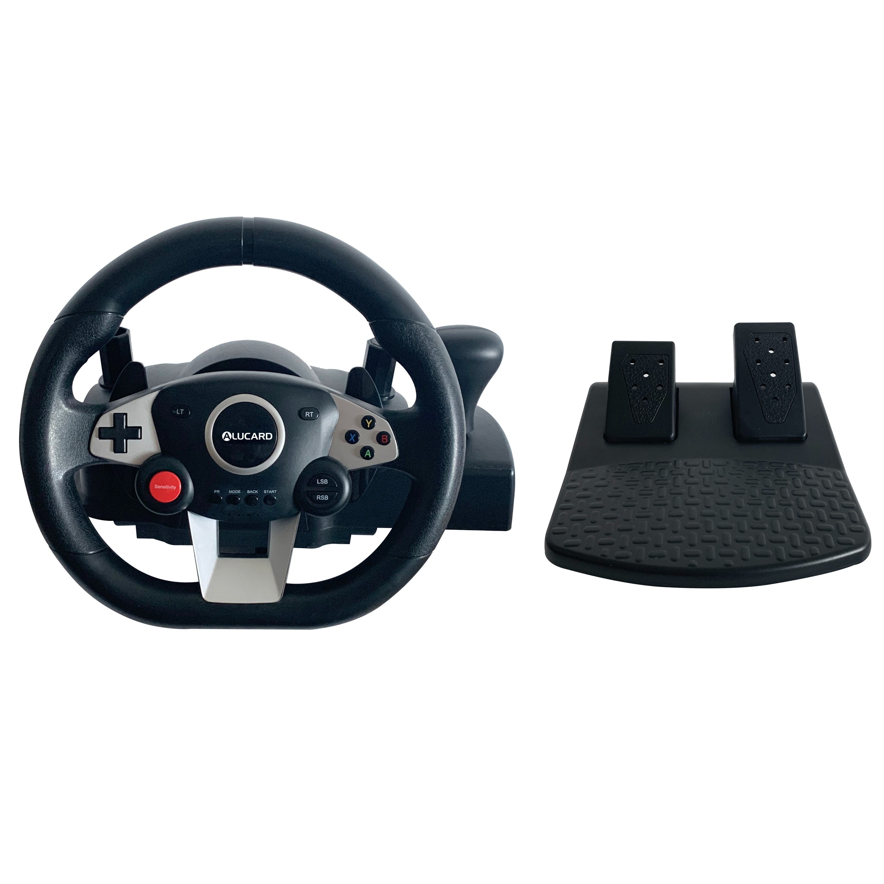 

Volant de jeu vidéo à 270 degrés avec de vibration élevée, multi-plateforme, adapté pour volant et pédales de jeu de course