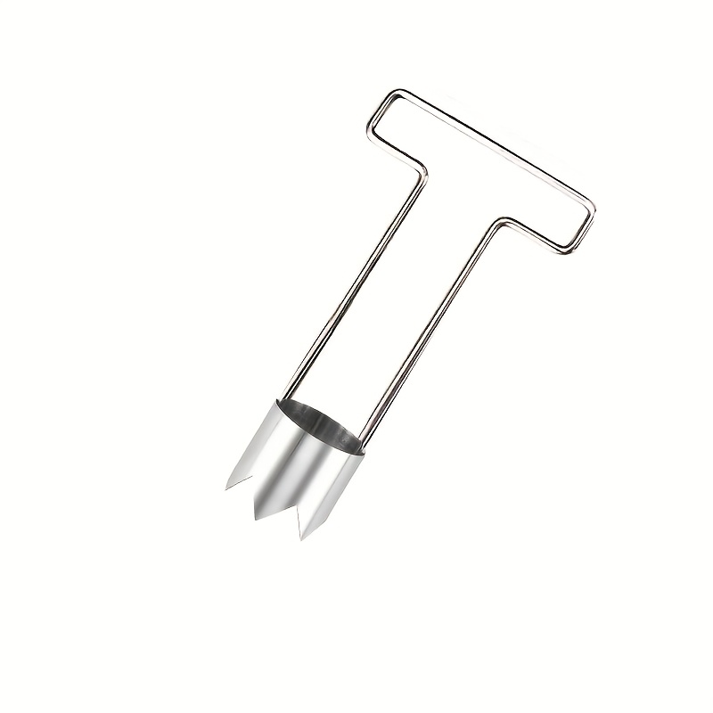 E-shop 1 Stück Edelstahl-Obst- Gemüseentkerner Typ T – Effizientes Küchengerät für Gurken, Paprika, Äpfel, Tomaten, langlebiger, benutzerfreundlicher