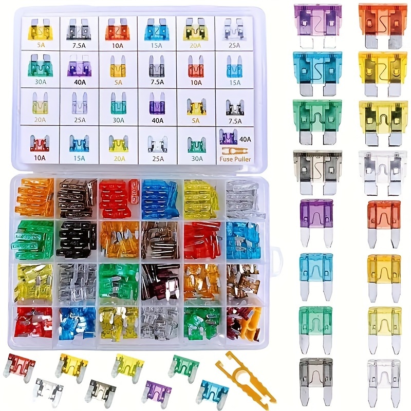 

272pcs Car Blade Fuse Assortment Kit - 2a To 35a - Auto Truck Automotive Mini Profile Fuses - Motorcycle Circuit Fuse With Box