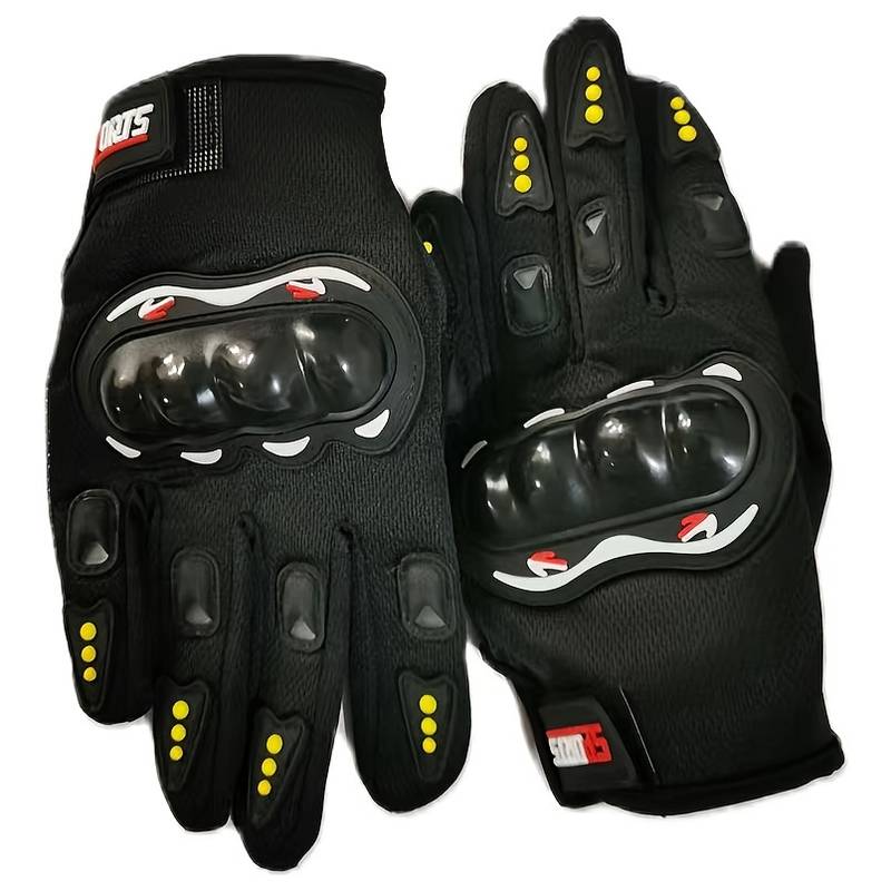 Unisex Adult Half Finger Motorcycle Gloves - Breathable Anti-Slip For Biking/Cycling