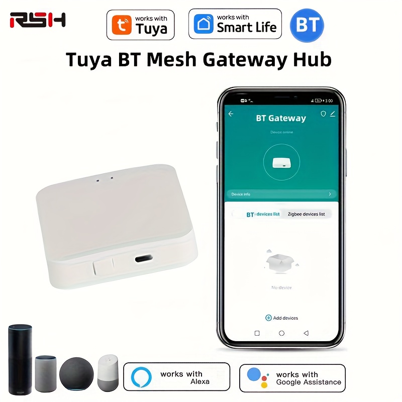 Image of Rsh Bt Mesh Smart Home Wireless Bridge With & Home, Smart Life & Smart App Control, - Mesh Network Router For Smart, Security Cameras, Door Locks, Voice Control, Compatible With Devices (no 5ghz)