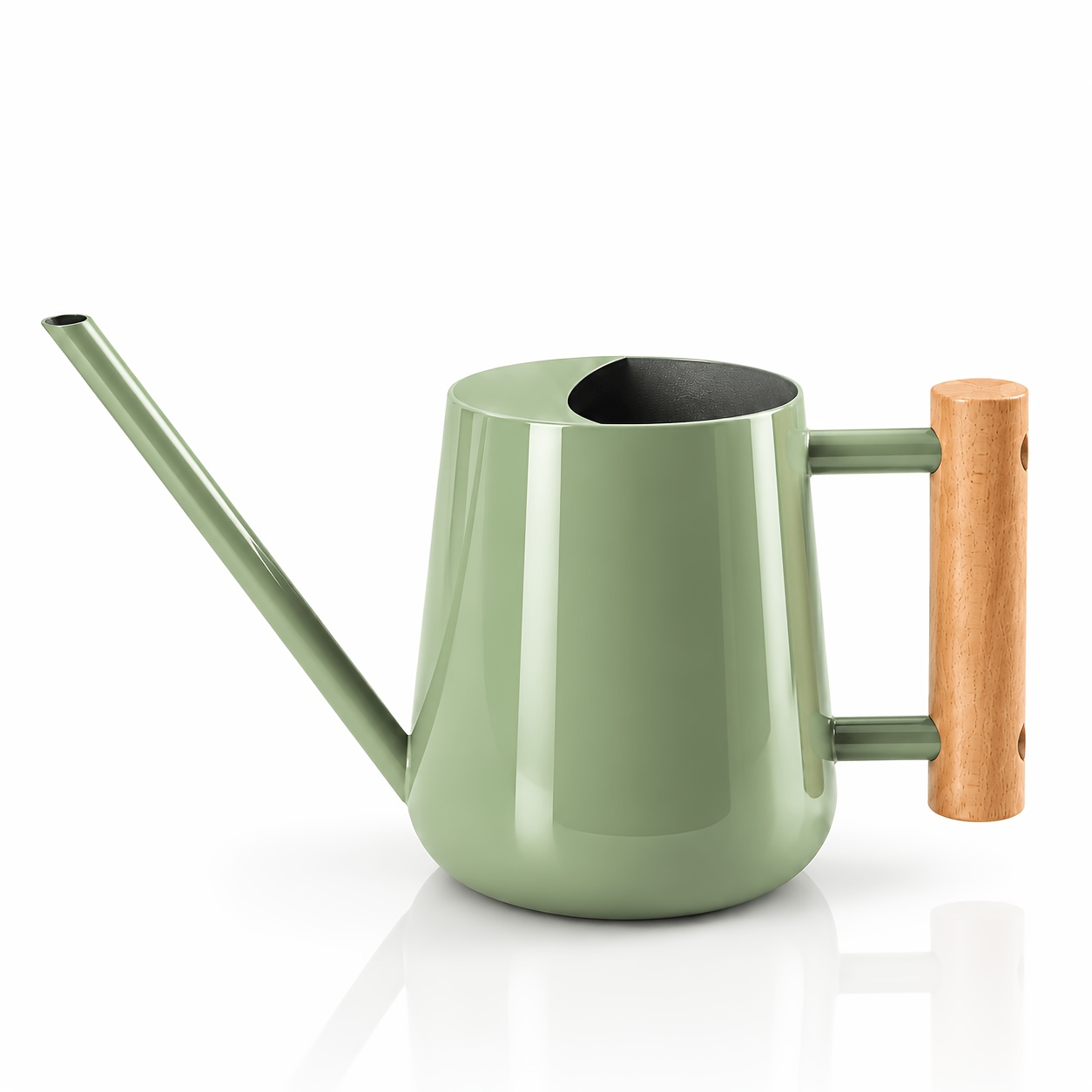 Image of /1000ml Stainless Steel Watering Can With Long Spout - Elegant Teal Indoor/outdoor Plant Watering Pot For Houseplants, Bonsai, Flower Decor - Durable &