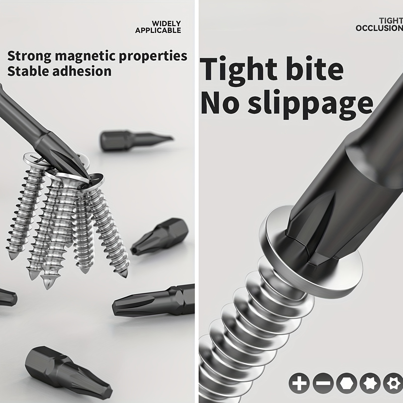 Juego de 35 y 45 piezas de brocas para impactador, cabezales de tornillos hexagonales magnéticos negros con recubrimiento de titanio, compatibles con taladros eléctricos y impactadores, diseño FlexTorque antideslizante, puntas de precisión, estuche de almacenamiento duradero, mejor elección práctica para regalar.