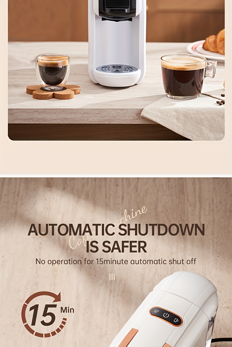  4 in 1 capsule coffee maker mk603 hot cold brew espresso machine 19bar suitable for nec capsules dg capsules ese and coffee powder easy to clean rust proof 0 6l removable water tank suitable for home kitchen and gift details 13
