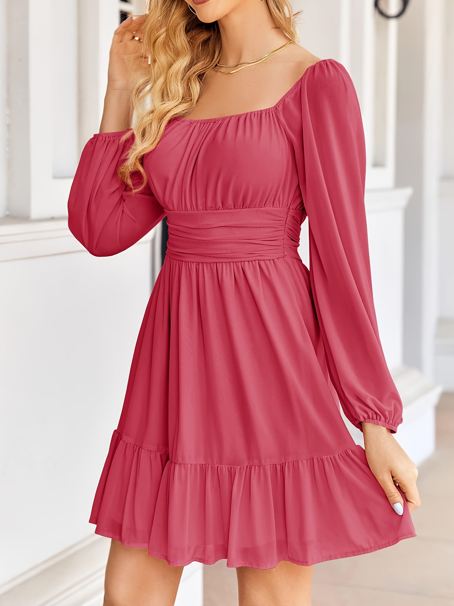 long sleeve casual mini dress Lacey Mini Dress main image 0