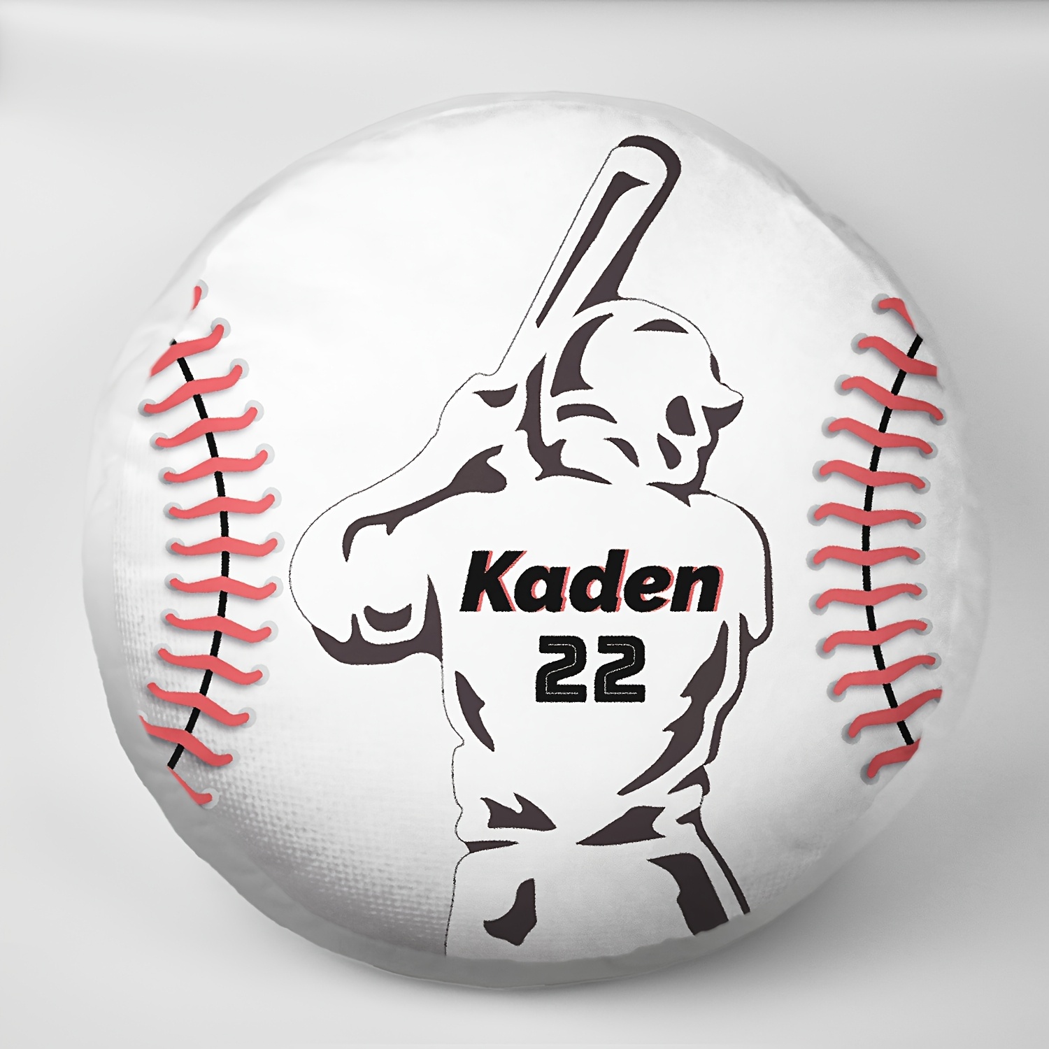 TEMU 1pc Baseball Pillow, Customizable Name And Jersey Number - Sporty Room Decor Accent - Enormous Cushion For Sofa And Bed - Perfect Gift For