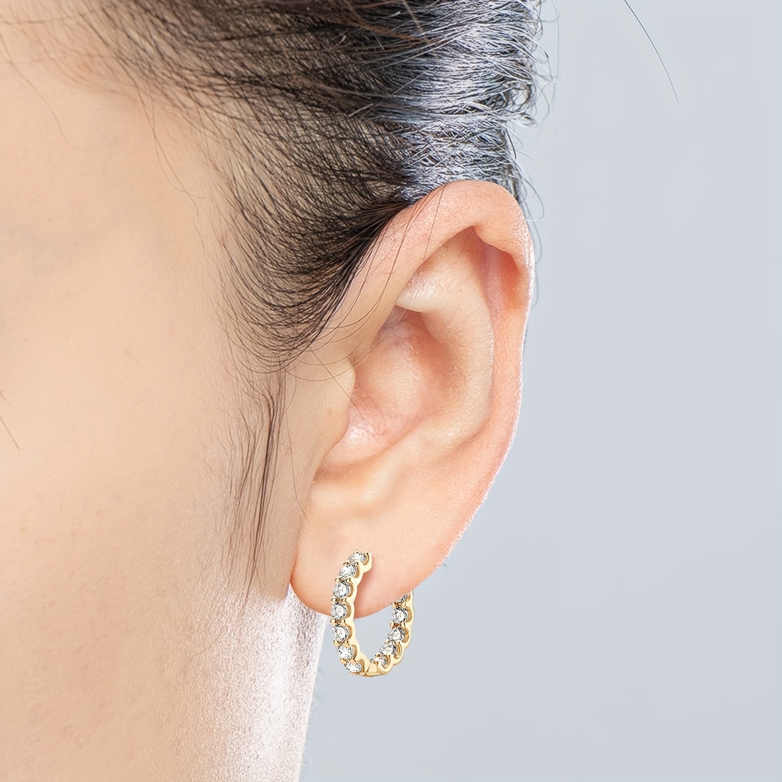 925   moissanite ring earrings earrings for women jewelry for women high quality accessories low allergenicity perfect gifts for wife mother and ladies mothers day wedding anniversaries festival gifts and exquisite gift box Product details 5