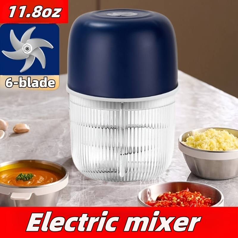 11 8oz electric mini garlic chopper usb meat grinder garlic masher durable ginger and vegetable crusher kitchenware Product details 0