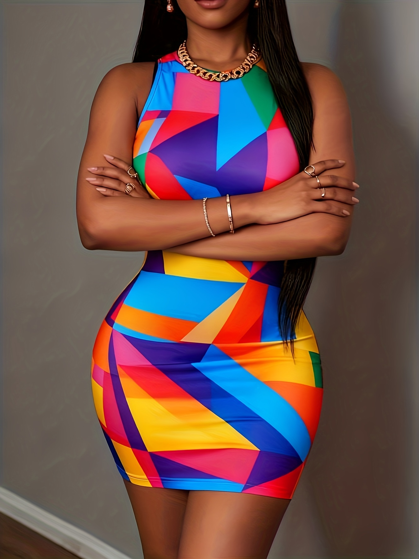 Vestido Justo Elegante de Mulher  2