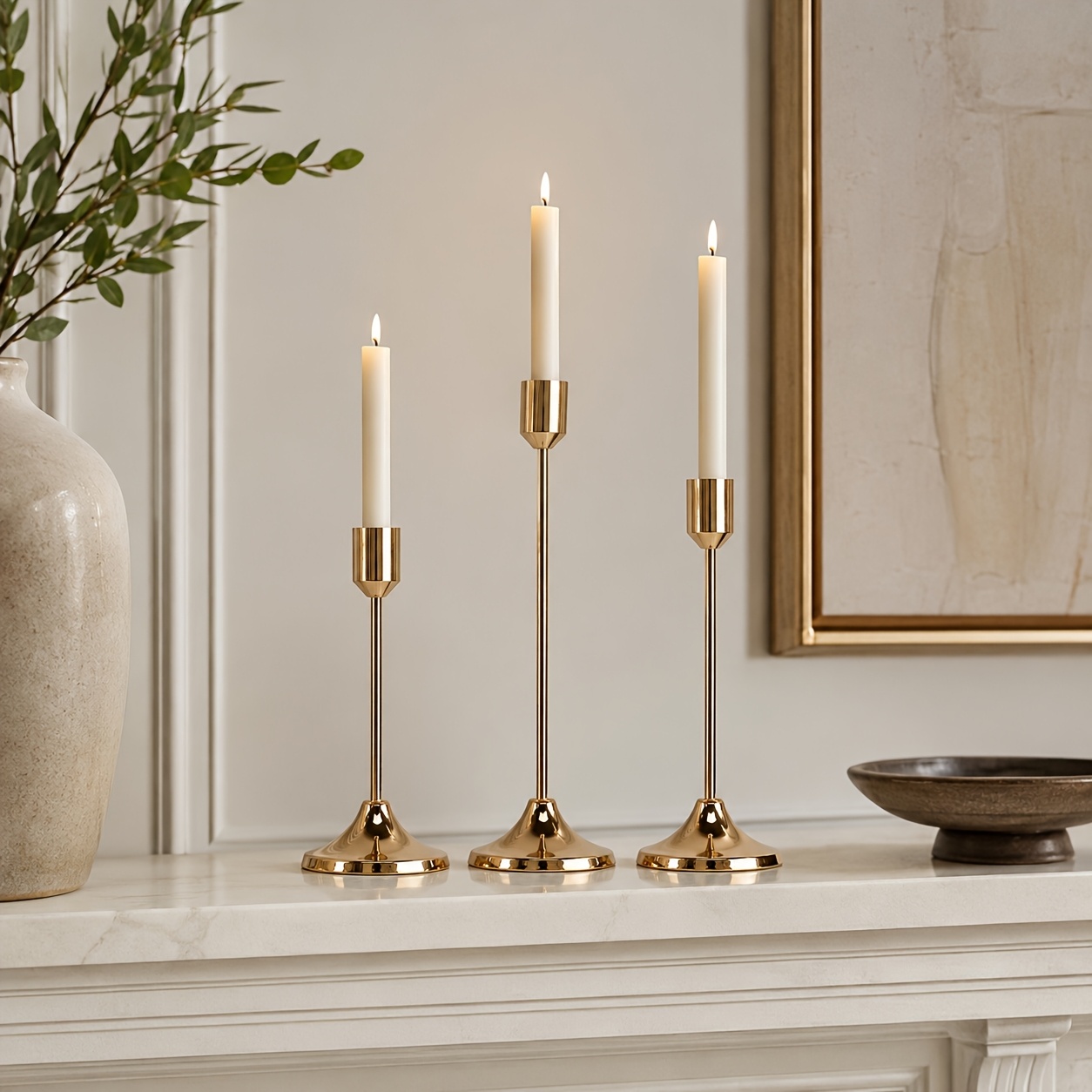 TEMU 3 candelabros de metal, Navidad, decoración de mesa de Halloween, accesorios fotográficos para cenas a de , decoración de bodas y aniversarios,