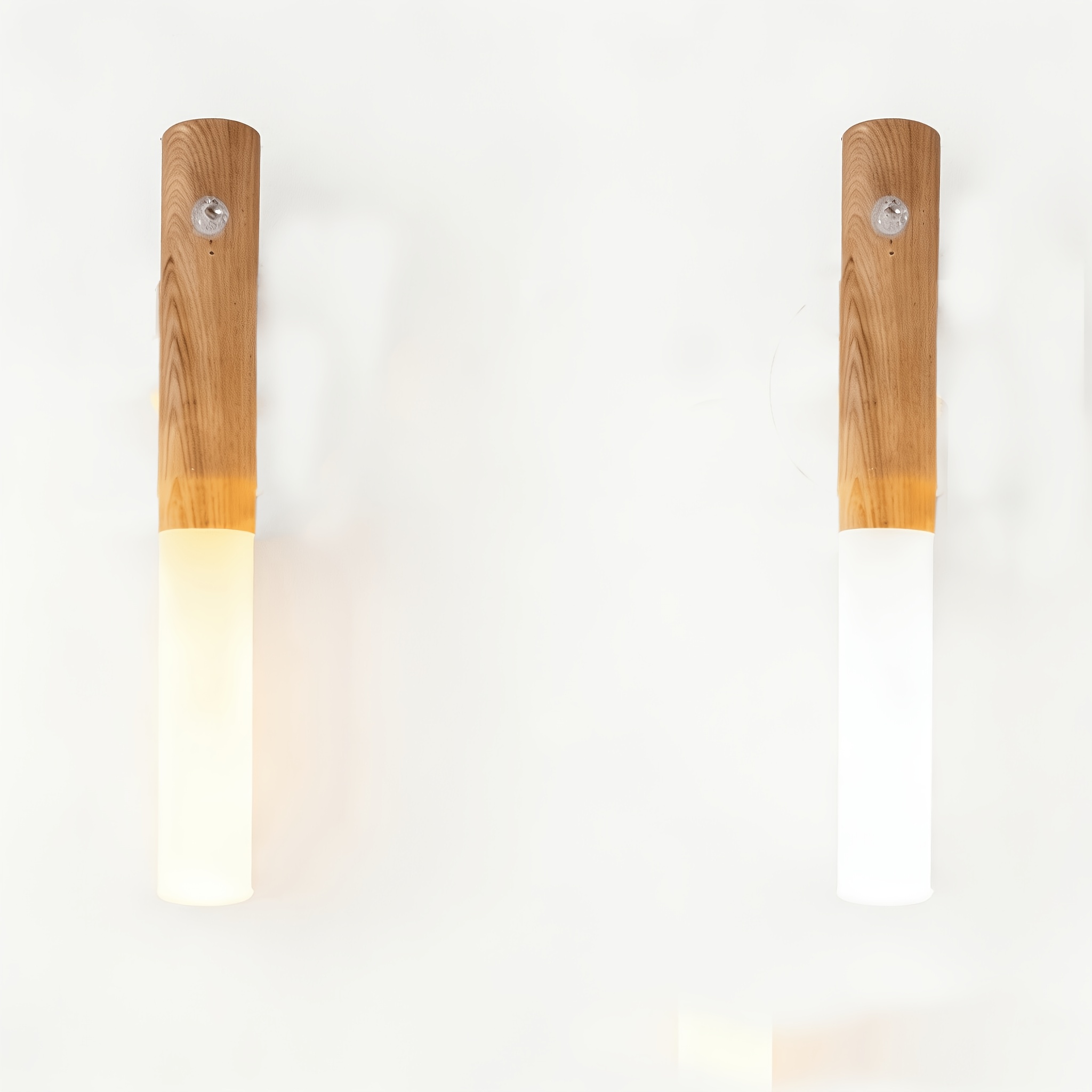 TEMU Paquete de 2 luces de pared inteligentes con sensor, recargables por USB, instalación magnética sin taladrar, se pueden y colocar en cualquier ,