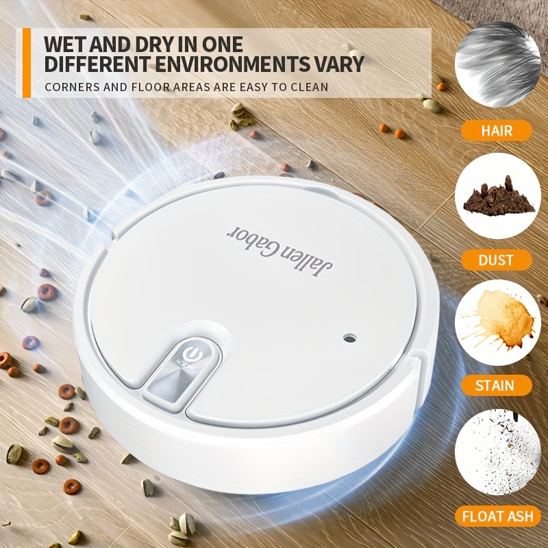  , multi-functional sweeping robot, suitable for living room cleaning, pet hair cleaning, daily garbage cleaning, with 2800pa super suction, powerful garbage cleaning, of working time, usb fast charging, suitable as a gift, family use details 2