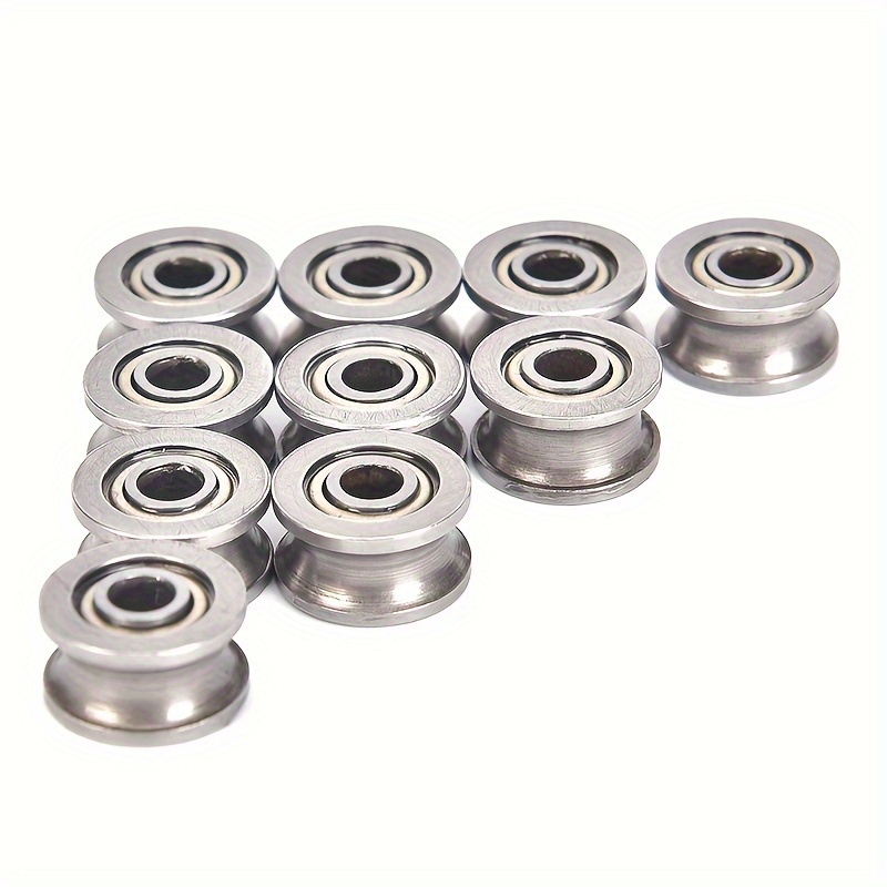 

10pcs U624zz Carbon Steel Ball Bearings, 4x13x7mm - Smooth Linear Guide For Rail Tracks