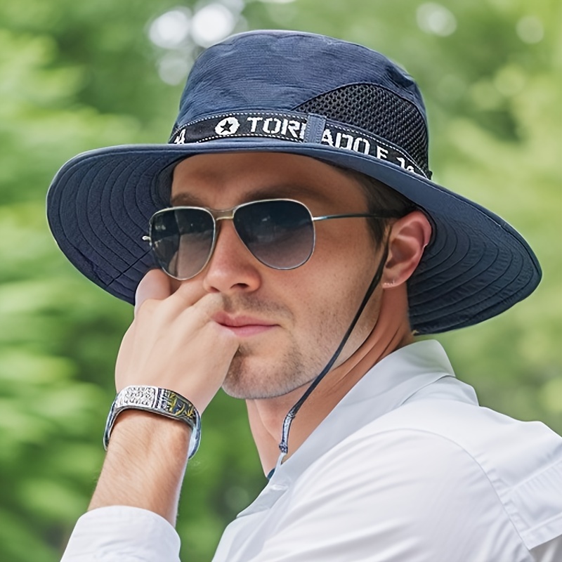 

1pc Unisex Trendy Versatile Sunshade Bucket Hat, Adjustable Wide Brim Fisherman Hat, Casual Hat For Outdoor Vacation Travel