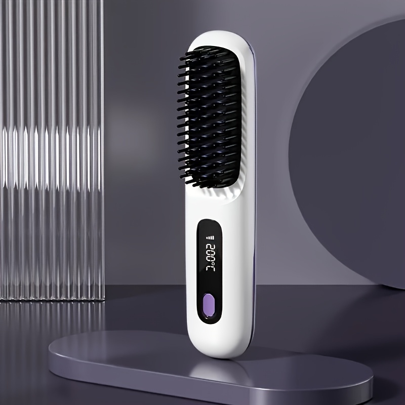 

1pc Haircarepro Wireless Straight , Portable Ion Comb, Usb Charging, Heating, 3 , -scalding, Rechargeable Battery, Suitable For , Women's