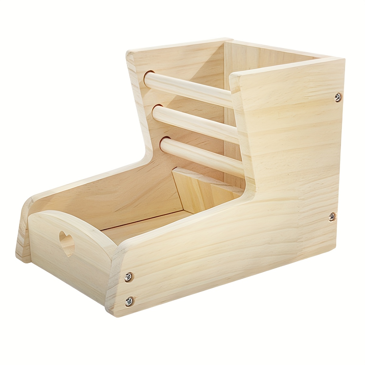 Image of 1pc, Accessory Color And Style . Wooden -one Hay Rack For Pet Rabbits And Guinea Pigs, Anti-waste With Built-in Fixation