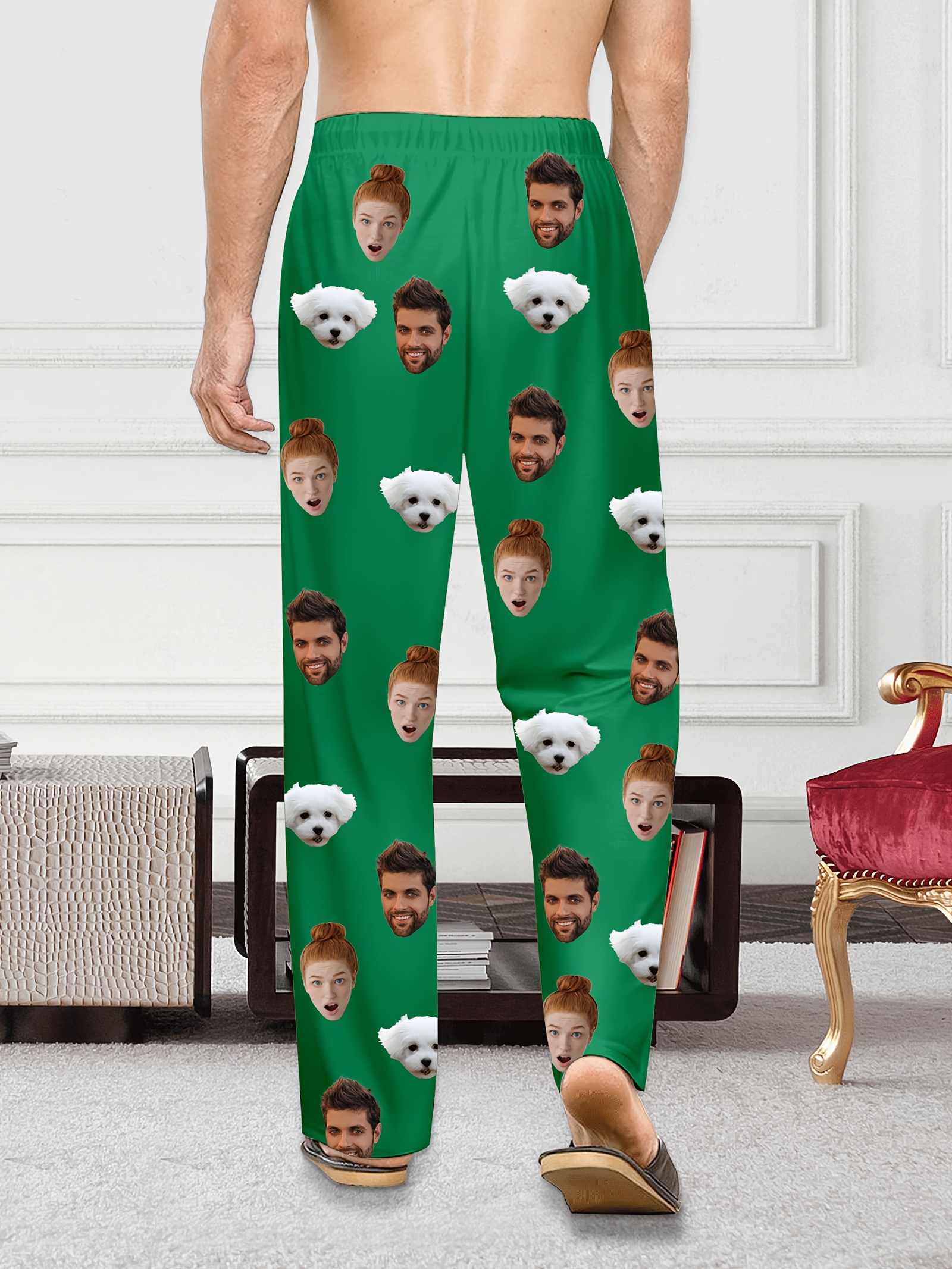 Custom Pajama Mens Funny Pj Bottoms Personalized Pajamas Pants