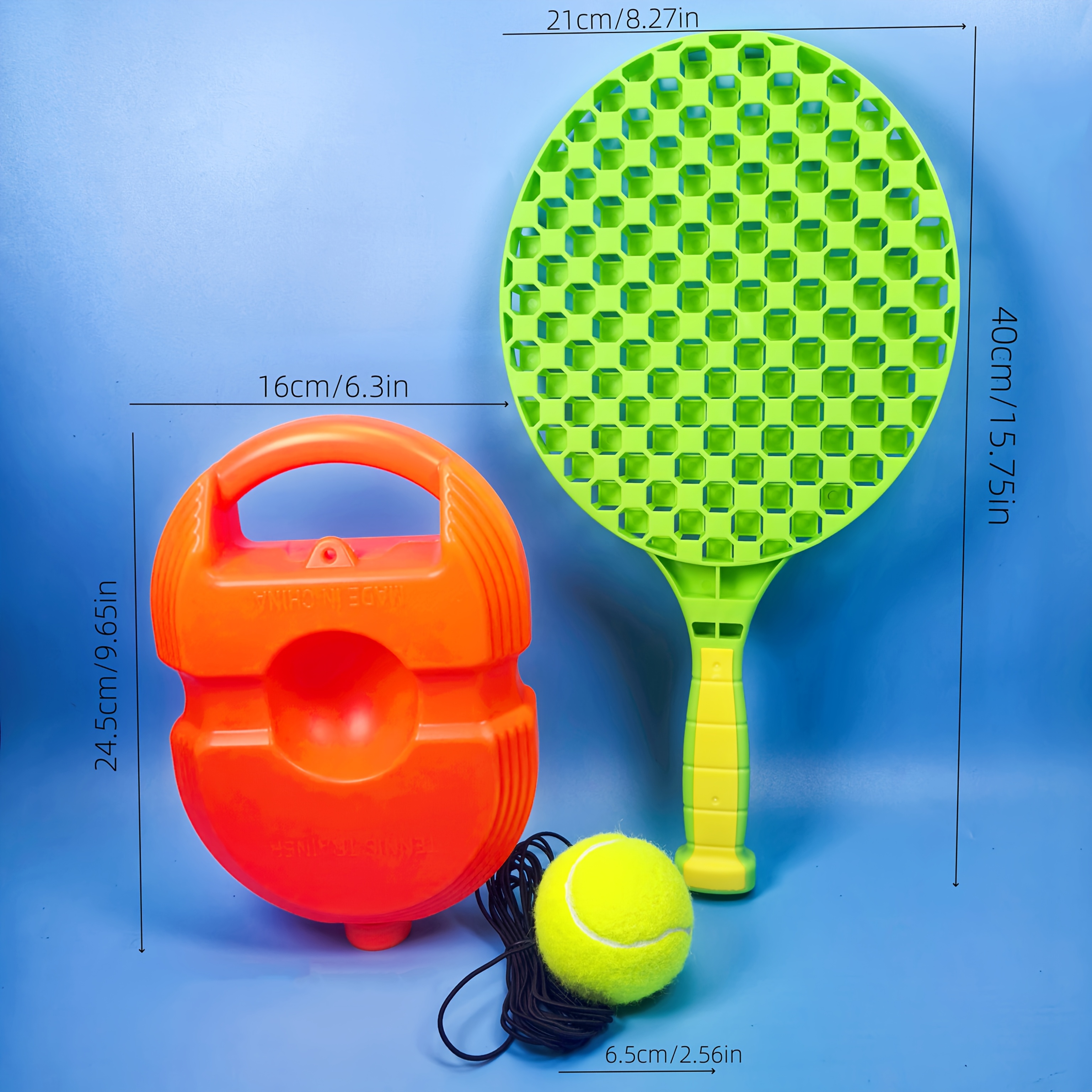 Vielseitiges Tennisschläger-Set für Badminton, Tischtennis und  Indoor-Outdoor-Sport – Einzelspieler-Rebound-Tennisballerfänger mit  Trainingsracket für Hof und Garten, image size:3072x3072