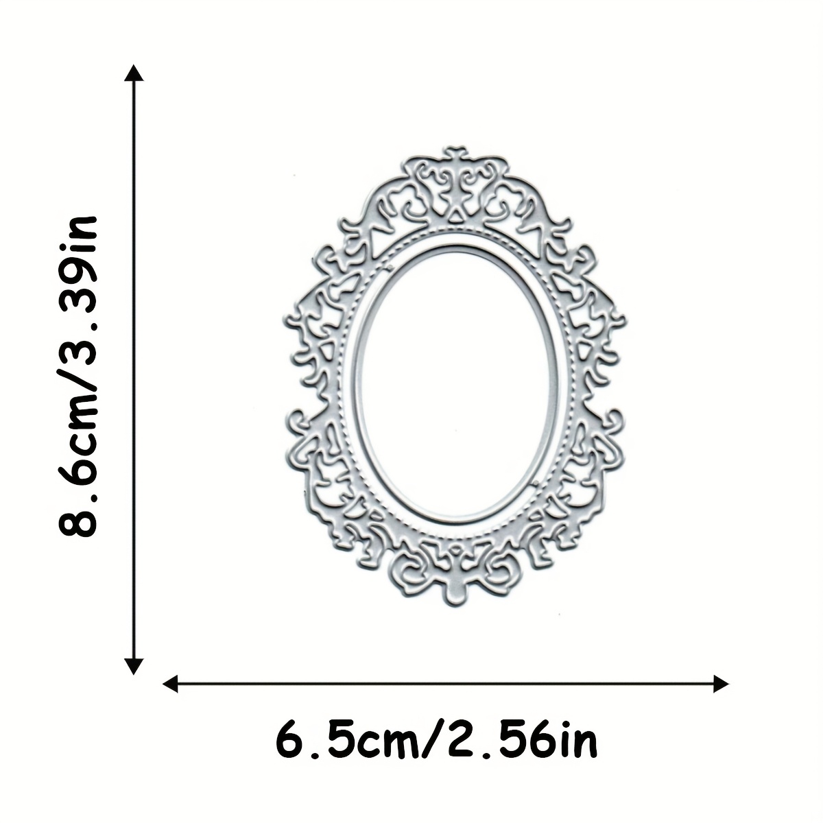 TEMU 1pc Vintage Lace-like Photo Frame Cutting Die Template - Elegant Scrapbooking, Wedding, Birthday, Valentine' - Compatible With Die-cut Machines