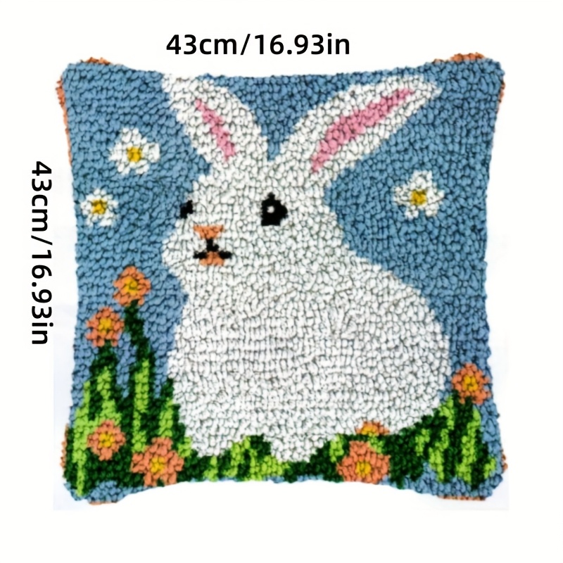 Fantasy Creatures Latch Hook Set, White Bunny Design