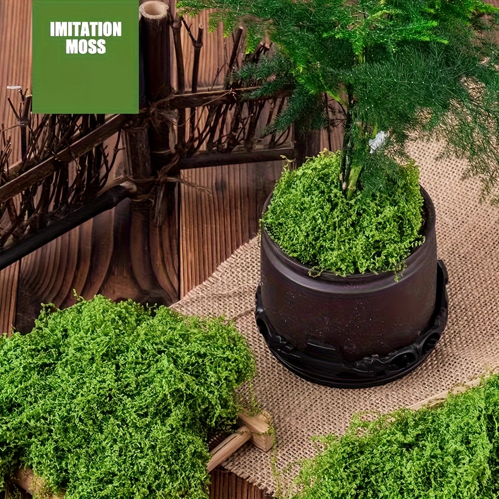 large pack realistic artificial moss natural outdoor lawn durable   low maintenance garden decoration suitable for diy landscaping flower pots roof gardens turf no watering easy shape