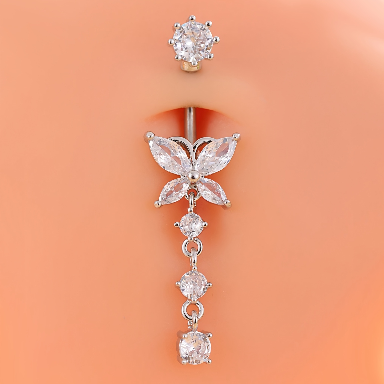 TEMU A Beautifully And Colorful Tassel Navel Ring, Uniquely Designed For Casual Wear