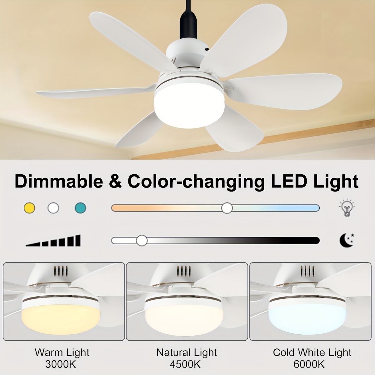 1pc socket fan light screw ceiling fans with lights and remote e26 e27   ceiling fan base small ceiling fan replacement for light bulb dimmable socket fan ceiling fan with light for bathroom bedroom   room details 3