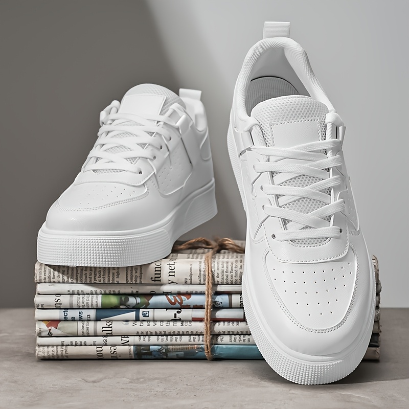 Men's Low-top Sneakers Lace-up Minimalist Round-toe Shoes With Cushioned Pvc Sole - Upper, Soft Fabric - Versatile For Streetwear, Gym, Office & Daily Wear - Neutral Color For - Use Suitable For Men
