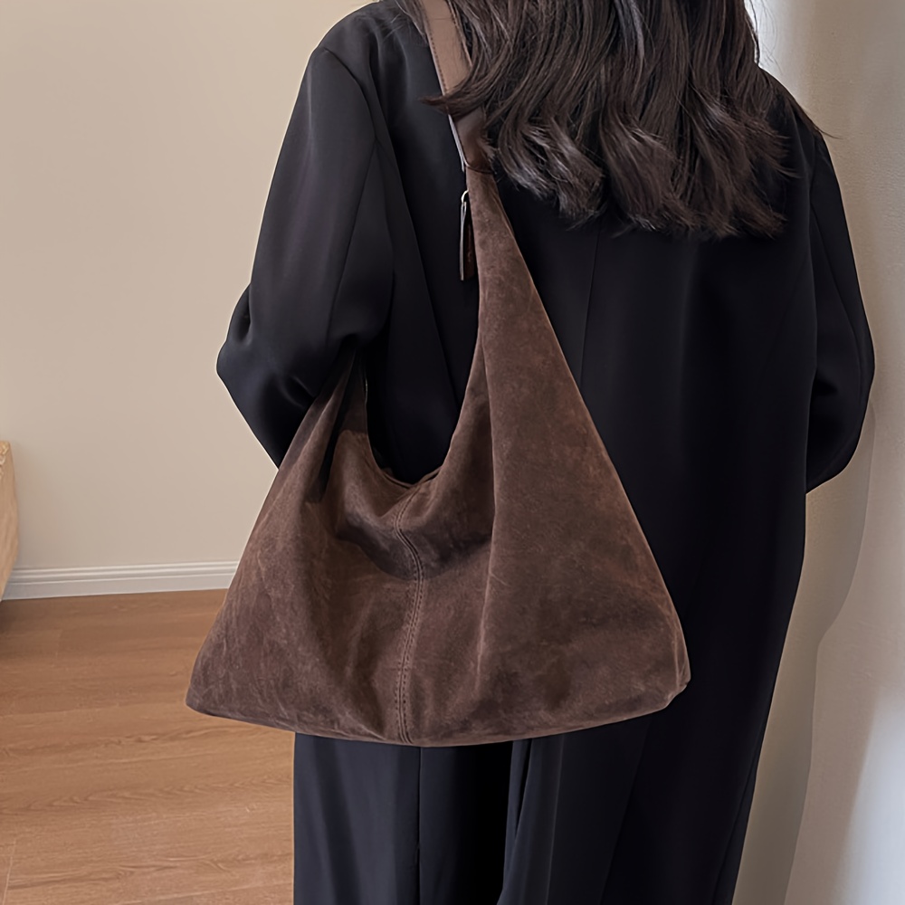 dames capaciteit kunstsuède tote tas vintage hobo - Temu Netherlands