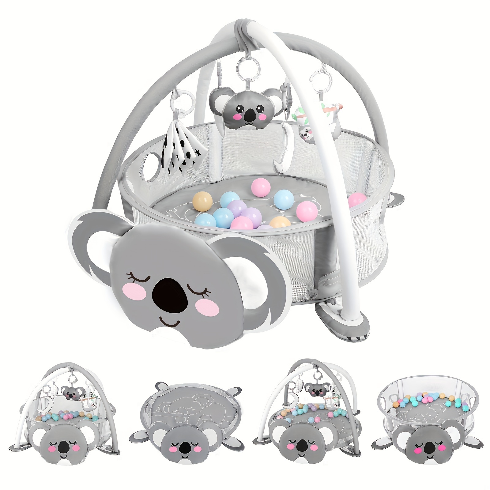 4in baby play mat baby gym tummy time mat for floor activity