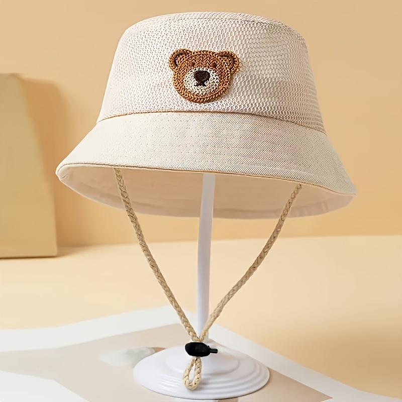 Image of 1pc Cute Little Bear Accessory With A Fishing Hat. The Size Adjusted. Suitable For Babies To Wear During Daily And .