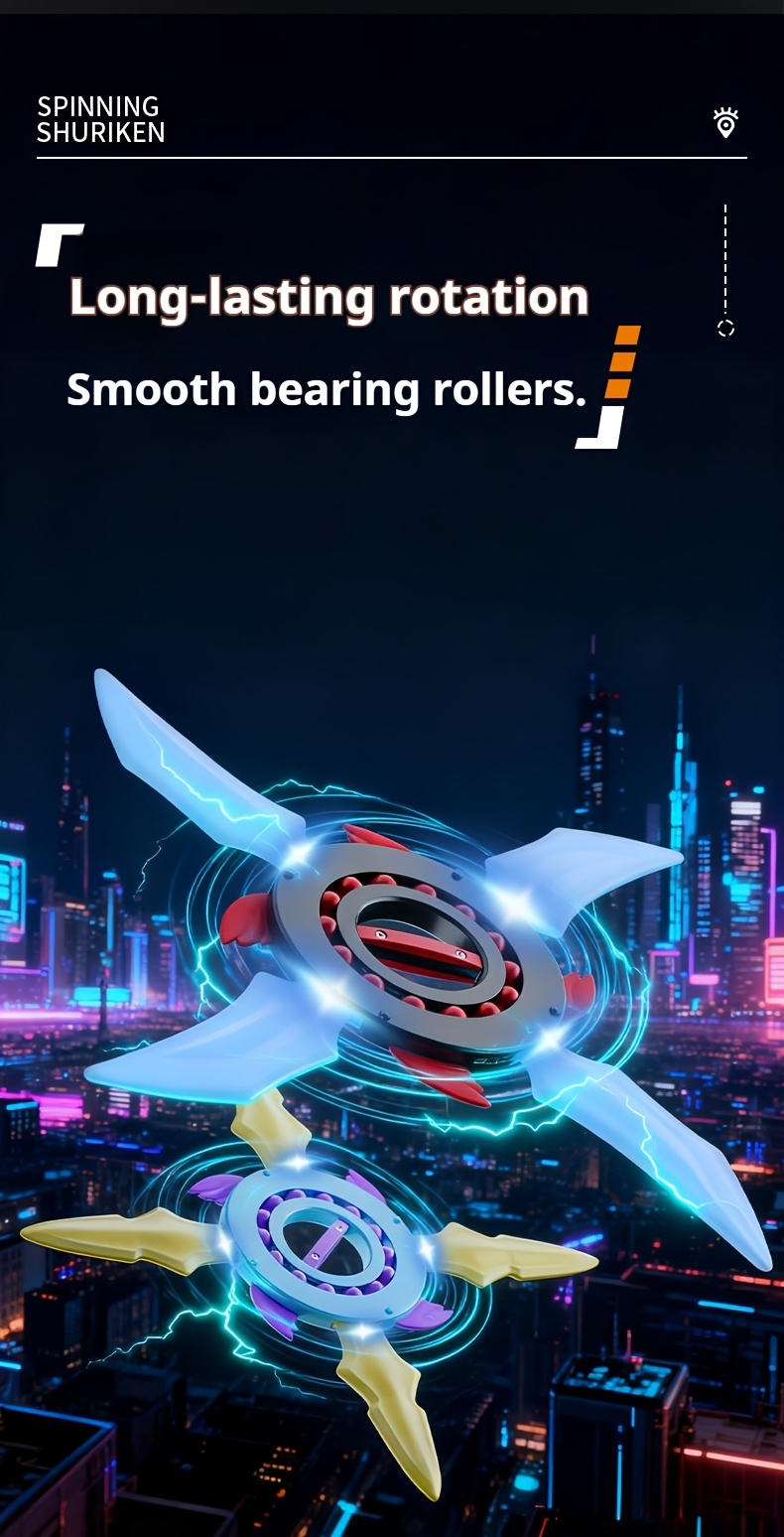 7   quick release rotating cool glowing   fidget spinner   kids boys   toy gift parent child interactive outdoor game childrens birthday gift best gift for christmas and halloween Product details 5