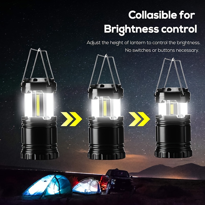 1pc Led Camping Light Super Bright Cob Lantern Portable And