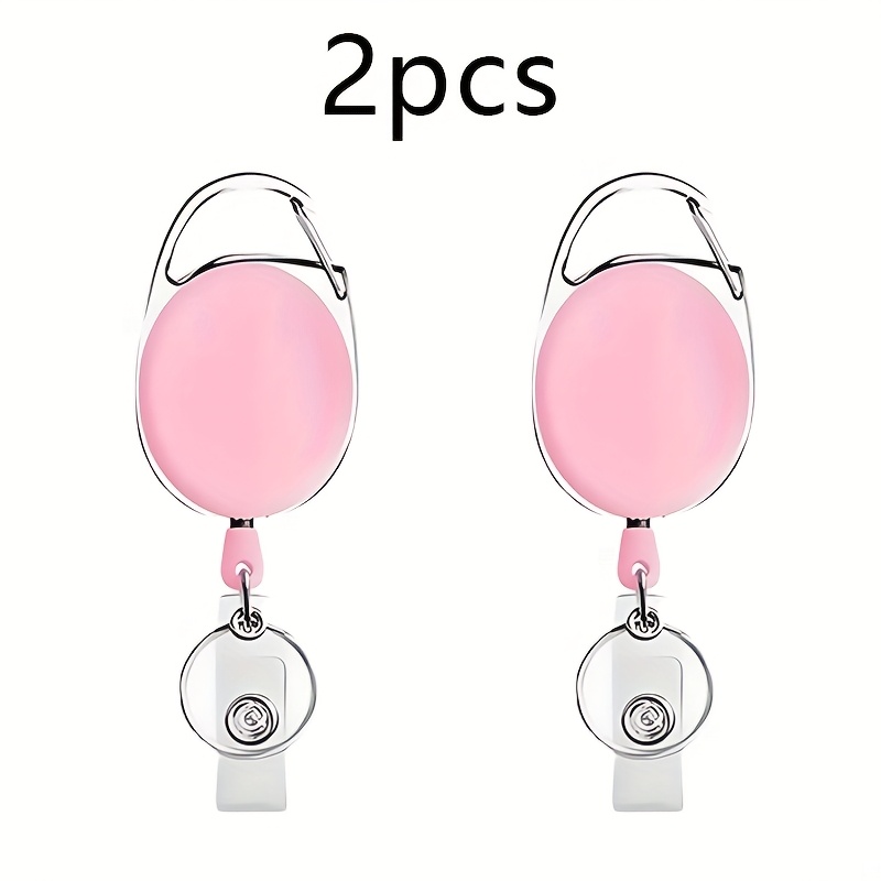 Image of 2/7pcs Oval , Multifunctional , Badge Clip Retractable Puller, Belt Clip And Keychain Bag Pendant, Car Keychain, Suitable For Student Nurses And Doctors, Suitable For Gifting To Family