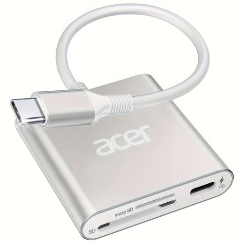 photo de l'article lecteur de carte sd 4.0 , lecteur de carte usb c uhs-ii sd/tf, adaptateur de carte de stockage à double emplacement avec une prise pd 100w, compatible avec sd, sdxc, , uhs-ii et uhs-i, convient pour iphone 15/16, ordinateurs portables et macbooks