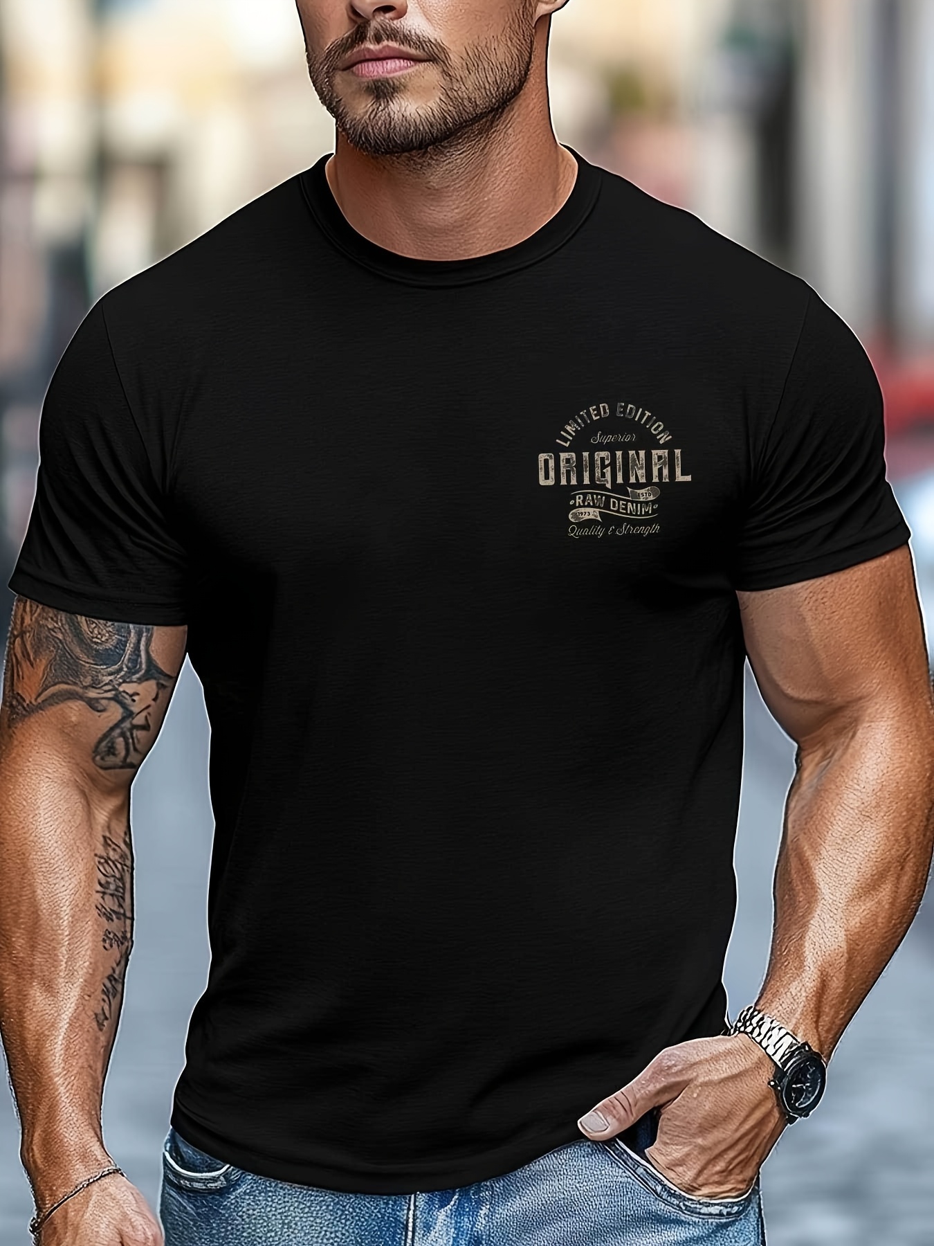 Men'S Original Graphic T-Shirt - Black Retro Vintage Tee, Lightweight Summer Shirt for Casual Everyday & Formal Outfits - Classic Fit Crewneck Top, Vintage T Shirts, Versatile Clothing, Bold Print Design, Breathable Fabric, Short Sleeve Top, Adult Clothing, Streetwear Style, Durable Construction, Basic Top, Young Adults