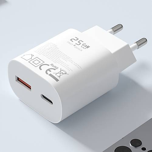 carregador rápido de 25w usb a+usb c de porta dupla, adequado para iphone 17/16/15/14/13/12/11/pro max/xs/xr/ipad, compatível com samsung galaxy s25 ultra/s25/s25+/s24+/s24 ultra/s24/s24+/s23 ultra/s22 ultra/s21 outros adaptadores de dispositivos