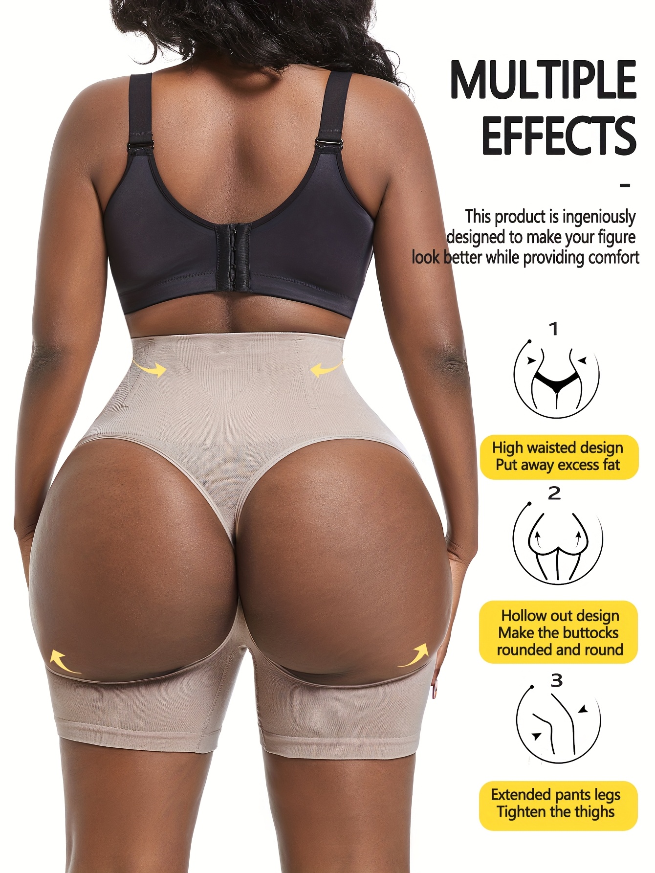 Two piece set of hip lifting pants with a feminine feel, revealing buttocks and lifting hips, shaping the body with a large waist and waist cinching, and shaping the abdomen