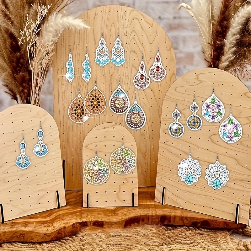 10 pairs double sided diamond painting earrings diy earring Temu