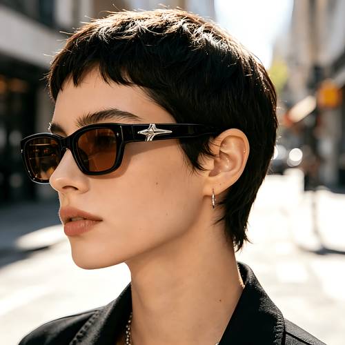 1 pair of retro cross star small frame anti and anti glare punk style trendy glasses for men and women suitable for street photography parties music festivals vacations and daily wear