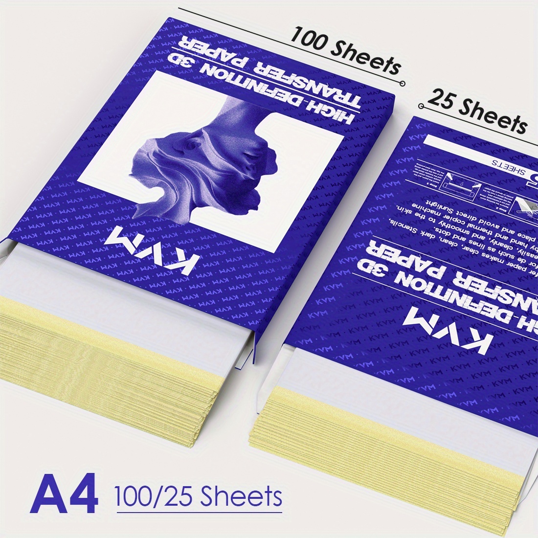 25/100 sheets kvm a4 tattoo transfer paper -   transfer stencil paper for hand-drawn designs,   & battery-free, high-quality durable stencil paper for   &  s, professional & personal use,   supplies, artistic tattoo designs, versatile stenciling,   material, creative professionals 0