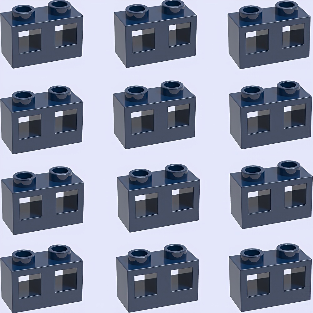 12pcs Building Blocks Set 1x2 High Wall Bricks with Dual Studs